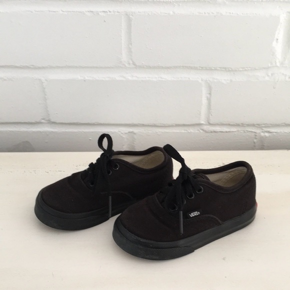 Classic Black Ked Style Lace-Up Vans Size 6 - Picture 1 of 7